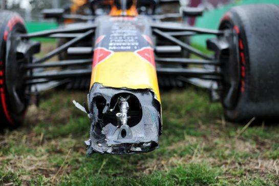The damaged Red Bull Racing RB22 of Max Verstappen (NLD), who crashed during qualifying.
07.03.2026. Formula 1 World Championship, Rd 1, Australian Grand Prix, Albert Park, Melbourne, Australia, Qualifying Day.
- www.xpbimages.com, EMail: requests@xpbimages.com © Copyright: Charniaux / XPB Images