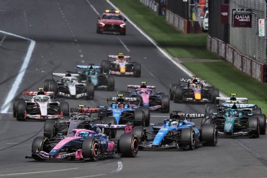 Pierre Gasly (FRA) Alpine F1 Team A526 at the start of the race.
08.03.2026. Formula 1 World Championship, Rd 1, Australian Grand Prix, Albert Park, Melbourne, Australia, Race Day.
- www.xpbimages.com, EMail: requests@xpbimages.com © Copyright: Dunbar / XPB Images