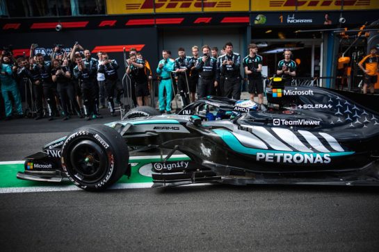 Second placed Andrea Kimi Antonelli (ITA) Mercedes AMG Formula One Team enters parc ferme.
08.03.2026. Formula 1 World Championship, Rd 1, Australian Grand Prix, Albert Park, Melbourne, Australia, Race Day.
- www.xpbimages.com, EMail: requests@xpbimages.com © Copyright: Bearne / XPB Images