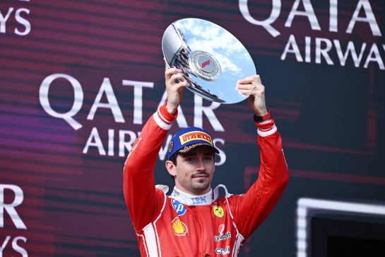Charles Leclerc (MON) Scuderia Ferrari celebrates his third position on the podium.
08.03.2026. Formula 1 World Championship, Rd 1, Australian Grand Prix, Albert Park, Melbourne, Australia, Race Day.
- www.xpbimages.com, EMail: requests@xpbimages.com © Copyright: Price / XPB Images