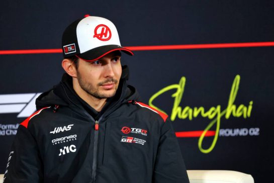 Esteban Ocon (FRA) Haas F1 Team in the FIA Press Conference.
12.03.2026. Formula 1 World Championship, Rd 2, Chinese Grand Prix, Shanghai, China, Preparation Day.
- www.xpbimages.com, EMail: requests@xpbimages.com © Copyright: Bearne / XPB Images