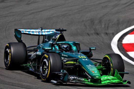 Lance Stroll (CDN) Aston Martin F1 Team AMR26 with flow-vis paint on the front wing.
13.03.2026. Formula 1 World Championship, Rd 2, Chinese Grand Prix, Shanghai, China, Sprint Qualifying Day.
- www.xpbimages.com, EMail: requests@xpbimages.com © Copyright: Patching / XPB Images