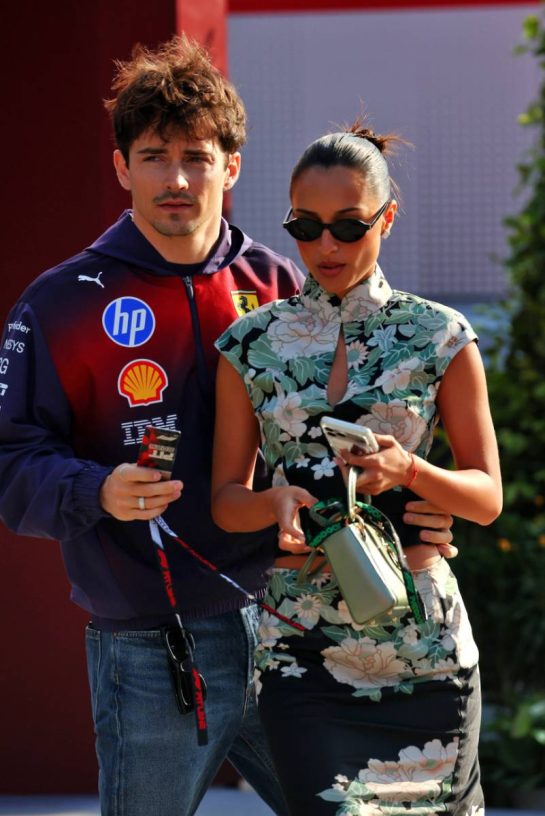 (L to R): Charles Leclerc (MON) Scuderia Ferrari with his wife Alexandra Leclerc (ITA).
14.03.2026. Formula 1 World Championship, Rd 2, Chinese Grand Prix, Shanghai, China, Sprint and Qualifying Day.
- www.xpbimages.com, EMail: requests@xpbimages.com © Copyright: Patching / XPB Images