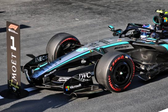 Pole sitter Andrea Kimi Antonelli (ITA) Mercedes AMG Formula One Team W17 in parc ferme.
14.03.2026. Formula 1 World Championship, Rd 2, Chinese Grand Prix, Shanghai, China, Sprint and Qualifying Day.
- www.xpbimages.com, EMail: requests@xpbimages.com © Copyright: Batchelor / XPB Images