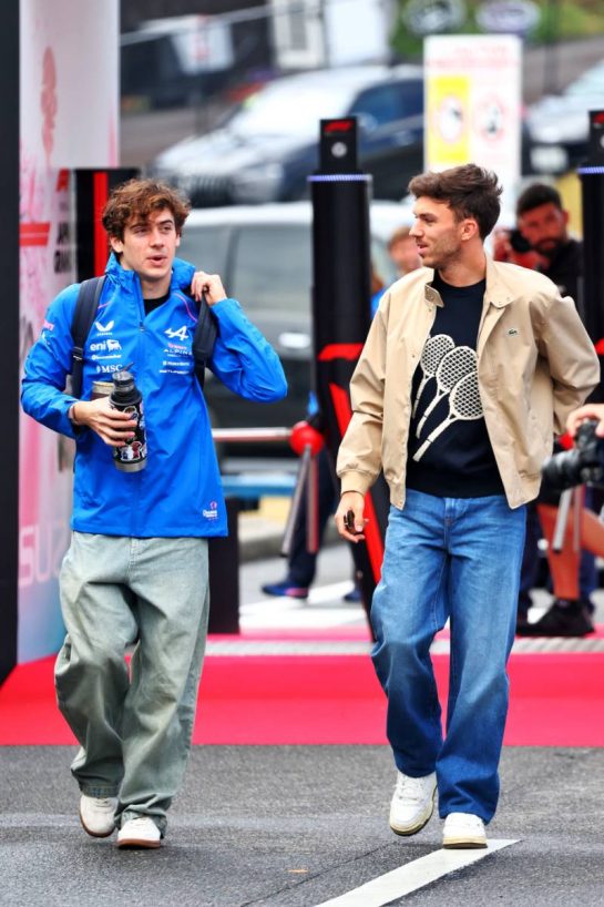 (L to R): Franco Colapinto (ARG) Alpine F1 Team with Pierre Gasly (FRA) Alpine F1 Team.
26.03.2026. Formula 1 World Championship, Rd 3, Japanese Grand Prix, Suzuka, Japan, Preparation Day.
- www.xpbimages.com, EMail: requests@xpbimages.com © Copyright: Bearne / XPB Images