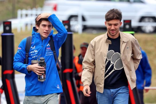 (L to R): Franco Colapinto (ARG) Alpine F1 Team with team mate Pierre Gasly (FRA) Alpine F1 Team.
26.03.2026. Formula 1 World Championship, Rd 3, Japanese Grand Prix, Suzuka, Japan, Preparation Day.
- www.xpbimages.com, EMail: requests@xpbimages.com © Copyright: Rew / XPB Images