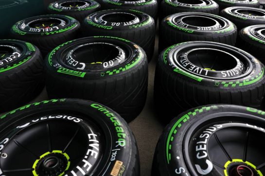 Pirelli wet tyres.
26.03.2026. Formula 1 World Championship, Rd 3, Japanese Grand Prix, Suzuka, Japan, Preparation Day.
- www.xpbimages.com, EMail: requests@xpbimages.com © Copyright: Rew / XPB Images