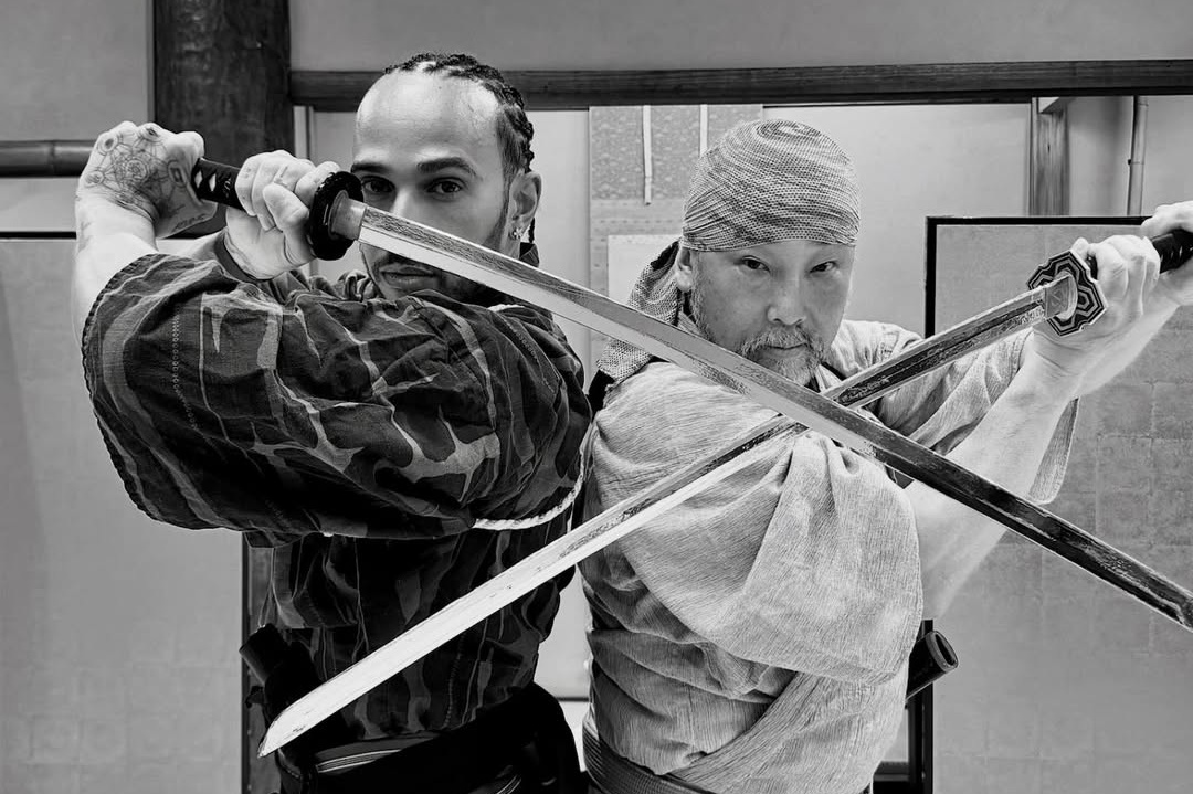 Kill Bill meets F1: Hamilton trains with legendary Samurai artist Kill Bill meets F1: Hamilton trains with legendary Samurai artist