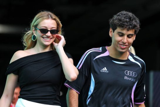 (L to R): Isabella Bernardini (BRA) with her boyfriend Gabriel Bortoleto (BRA) Audi F1 Team.
02.05.2026. Formula 1 World Championship, Rd 4, Miami Grand Prix, Miami, Florida, USA, Sprint and Qualifying Day.
- www.xpbimages.com, EMail: requests@xpbimages.com © Copyright: Moy / XPB Images