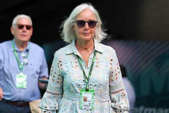 Alison Russell (GBR), mother of George Russell (GBR) Mercedes AMG F1.
02.05.2026. Formula 1 World Championship, Rd 4, Miami Grand Prix, Miami, Florida, USA, Sprint and Qualifying Day.
- www.xpbimages.com, EMail: requests@xpbimages.com © Copyright: Moy / XPB Images