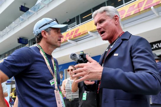 (L to R): Patrick Dempsey (USA) Actor with David Coulthard (GBR) Channel 4 F1 Commentator.
02.05.2026. Formula 1 World Championship, Rd 4, Miami Grand Prix, Miami, Florida, USA, Sprint and Qualifying Day.
- www.xpbimages.com, EMail: requests@xpbimages.com © Copyright: Batchelor / XPB Images