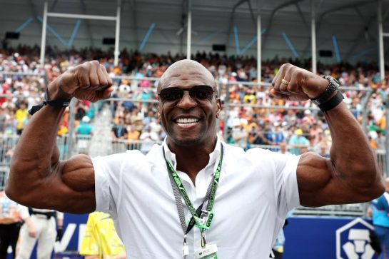 Terry Crews (USA) Actor and Cadillac Formula 1 Team guest, on the grid.
03.05.2026. Formula 1 World Championship, Rd 4, Miami Grand Prix, Miami, Florida, USA, Race Day.
- www.xpbimages.com, EMail: requests@xpbimages.com © Copyright: Rew / XPB Images
