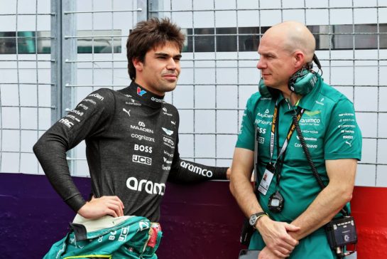 (L to R): Lance Stroll (CDN) Aston Martin F1 Team with Gary Gannon (GBR) Aston Martin F1 Senior Race Engineer on the grid.
23.05.2026. Formula 1 World Championship, Rd 5, Canadian Grand Prix, Montreal, Canada, Sprint and Qualifying Day.
- www.xpbimages.com, EMail: requests@xpbimages.com © Copyright: Batchelor / XPB Images