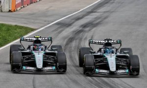 Canadian GP: Russell wins fiery Sprint as Mercedes drivers clash
