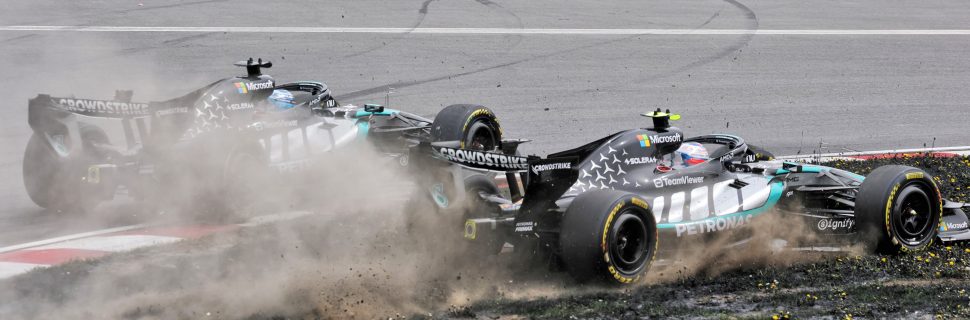 Canadian GP: Russell wins fiery Sprint as Mercedes drivers clash