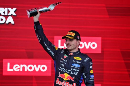 Max Verstappen (NLD) Red Bull Racing celebrates his third position on the podium.
24.05.2026. Formula 1 World Championship, Rd 5, Canadian Grand Prix, Montreal, Canada, Race Day.
- www.xpbimages.com, EMail: requests@xpbimages.com © Copyright: Moy / XPB Images