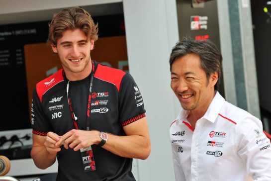 (L to R): Jack Doohan (AUS) Haas F1 Team Reserve Driver with Ayao Komatsu (JPN) Haas F1 Team Principal.
05.06.2026. Formula 1 World Championship, Rd 6, Monaco Grand Prix, Monte Carlo, Monaco, Practice Day.
- www.xpbimages.com, EMail: requests@xpbimages.com © Copyright: Batchelor / XPB Images