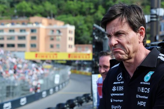 Toto Wolff (GER) Mercedes AMG Formula One Team Shareholder and Executive Director.
05.06.2026. Formula 1 World Championship, Rd 6, Monaco Grand Prix, Monte Carlo, Monaco, Practice Day.
- www.xpbimages.com, EMail: requests@xpbimages.com © Copyright: Batchelor / XPB Images