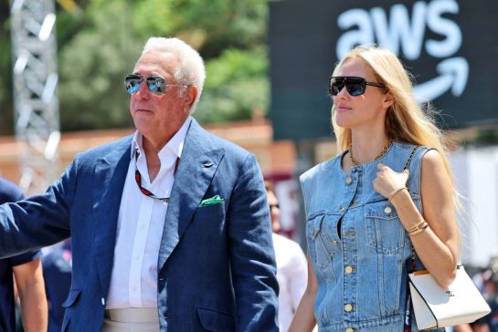(L to R): Lawrence Stroll (CDN) Aston Martin F1 Team Investor with his wife Raquel Stroll (BRA).
07.06.2026. Formula 1 World Championship, Rd 6, Monaco Grand Prix, Monte Carlo, Monaco, Race Day.
- www.xpbimages.com, EMail: requests@xpbimages.com © Copyright: Batchelor / XPB Images