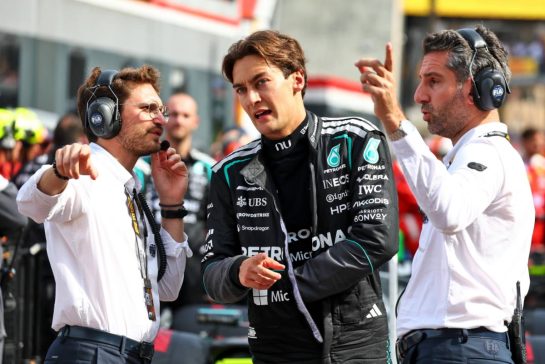 George Russell (GBR) Mercedes AMG Formula One Team in the pits as the race is red flagged.
07.06.2026. Formula 1 World Championship, Rd 6, Monaco Grand Prix, Monte Carlo, Monaco, Race Day.
- www.xpbimages.com, EMail: requests@xpbimages.com © Copyright: Bearne / XPB Images