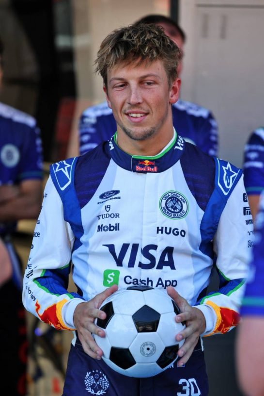 Liam Lawson (NZL) Racing Bulls Formula One Team at a team photograph.
11.06.2026. Formula 1 World Championship, Rd 7, Barcelona-Catalunya Grand Prix, Barcelona, Spain, Preparation Day.
- www.xpbimages.com, EMail: requests@xpbimages.com © Copyright: Batchelor / XPB Images