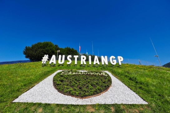 Circuit atmosphere - #AustrianGP sign trackside.
25.06.2026. Formula 1 World Championship, Rd 8, Austrian Grand Prix, Spielberg, Austria, Preparation Day.
- www.xpbimages.com, EMail: requests@xpbimages.com © Copyright: Moy / XPB Images