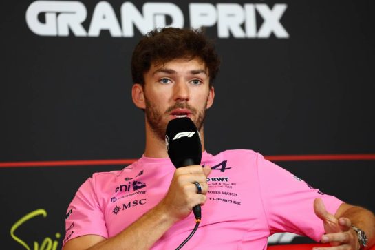 Pierre Gasly (FRA) Alpine F1 Team in the FIA Press Conference.
25.06.2026. Formula 1 World Championship, Rd 8, Austrian Grand Prix, Spielberg, Austria, Preparation Day.
- www.xpbimages.com, EMail: requests@xpbimages.com © Copyright: Bearne / XPB Images