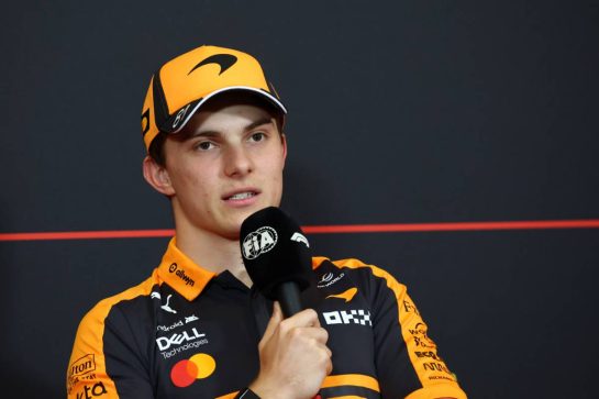 Oscar Piastri (AUS) McLaren F1 Team in the FIA Press Conference.
25.06.2026. Formula 1 World Championship, Rd 8, Austrian Grand Prix, Spielberg, Austria, Preparation Day.
- www.xpbimages.com, EMail: requests@xpbimages.com © Copyright: Bearne / XPB Images