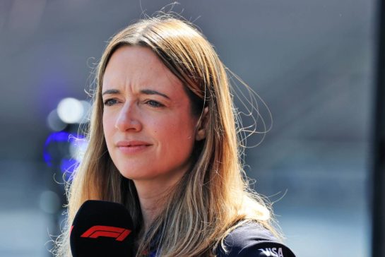 Hannah Schmitz (GBR) Red Bull Racing Senior Strategy Engineer on the FanZone Stage.
27.06.2026. Formula 1 World Championship, Rd 8, Austrian Grand Prix, Spielberg, Austria, Qualifying Day.
- www.xpbimages.com, EMail: requests@xpbimages.com © Copyright: Moy / XPB Images