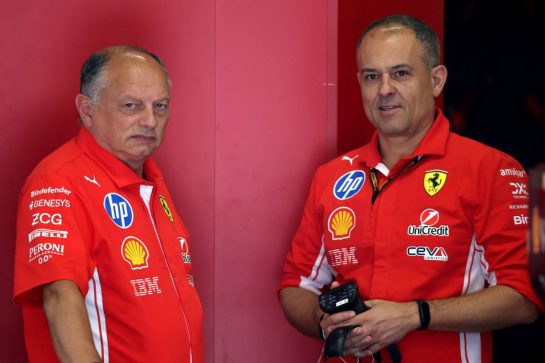 (L to R): Frederic Vasseur (FRA) Scuderia Ferrari Team Principal with Diego Ioverno (ITA) Scuderia Ferrari Sporting Director.
27.06.2026. Formula 1 World Championship, Rd 8, Austrian Grand Prix, Spielberg, Austria, Qualifying Day.
- www.xpbimages.com, EMail: requests@xpbimages.com © Copyright: Batchelor / XPB Images