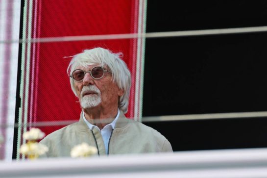 Bernie Ecclestone (GBR) on the podium.
28.06.2026. Formula 1 World Championship, Rd 8, Austrian Grand Prix, Spielberg, Austria, Race Day.
- www.xpbimages.com, EMail: requests@xpbimages.com © Copyright: Moy / XPB Images
