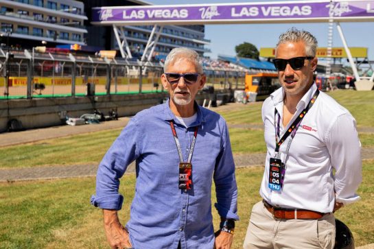 Damon Hill (GBR) (Left).
02.07.2026. Formula 1 World Championship, Rd 9, British Grand Prix, Silverstone, England, Preparation Day.
- www.xpbimages.com, EMail: requests@xpbimages.com © Copyright: Davenport / XPB Images