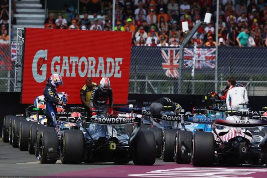 Max Verstappen (NLD) Red Bull Racing in parc ferme.
04.07.2026. Formula 1 World Championship, Rd 9, British Grand Prix, Silverstone, England, Sprint and Qualifying Day.
- www.xpbimages.com, EMail: requests@xpbimages.com © Copyright: Dunbar / XPB Images