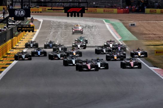 Andrea Kimi Antonelli (ITA) Mercedes AMG Formula One Team W17 is passed by Charles Leclerc (MON) Scuderia Ferrari SF-26 at the start of the race.
05.07.2026. Formula 1 World Championship, Rd 9, British Grand Prix, Silverstone, England, Race Day.
- www.xpbimages.com, EMail: requests@xpbimages.com © Copyright: Bearne / XPB Images