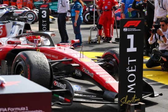 Race winner Charles Leclerc (MON) Scuderia Ferrari SF-26 celebrates in parc ferme.
05.07.2026. Formula 1 World Championship, Rd 9, British Grand Prix, Silverstone, England, Race Day.
- www.xpbimages.com, EMail: requests@xpbimages.com © Copyright: Bearne / XPB Images