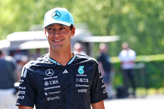 George Russell (GBR) Mercedes AMG Formula One Team.
16.07.2026. Formula 1 World Championship, Rd 10, Belgian Grand Prix, Spa Francorchamps, Belgium, Preparation Day.
- www.xpbimages.com, EMail: requests@xpbimages.com © Copyright: Bearne / XPB Images