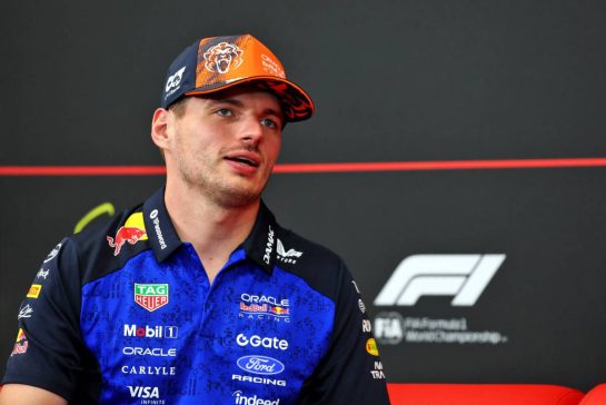 Max Verstappen (NLD) Red Bull Racing in the FIA Press Conference.
16.07.2026. Formula 1 World Championship, Rd 10, Belgian Grand Prix, Spa Francorchamps, Belgium, Preparation Day.
- www.xpbimages.com, EMail: requests@xpbimages.com © Copyright: Bearne / XPB Images