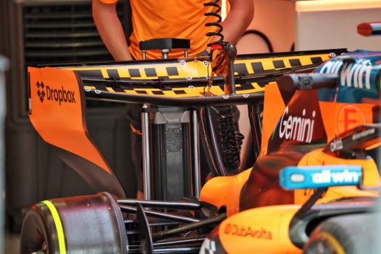 McLaren F1 Team MCL40 front wing.
16.07.2026. Formula 1 World Championship, Rd 10, Belgian Grand Prix, Spa Francorchamps, Belgium, Preparation Day.
- www.xpbimages.com, EMail: requests@xpbimages.com © Copyright: Batchelor / XPB Images