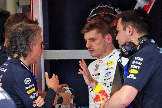 (L to R): Laurent Mekies (FRA) Red Bull Racing Team Principal and CEO with Max Verstappen (NLD) Red Bull Racing.
17.07.2026. Formula 1 World Championship, Rd 10, Belgian Grand Prix, Spa Francorchamps, Belgium, Practice Day.
- www.xpbimages.com, EMail: requests@xpbimages.com © Copyright: Batchelor / XPB Images