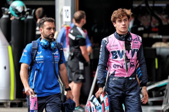 (L to R): Miguel Presencia, Alpine F1 Team Performance Coach with Franco Colapinto (ARG) Alpine F1 Team.
18.07.2026. Formula 1 World Championship, Rd 10, Belgian Grand Prix, Spa Francorchamps, Belgium, Qualifying Day.
- www.xpbimages.com, EMail: requests@xpbimages.com © Copyright: Batchelor / XPB Images