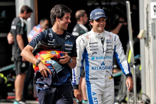 (L to R): Borja Presol (ESP) Williams F1 Team Personal Trainer with Carlos Sainz (ESP) Williams F1 Team.
18.07.2026. Formula 1 World Championship, Rd 10, Belgian Grand Prix, Spa Francorchamps, Belgium, Qualifying Day.
- www.xpbimages.com, EMail: requests@xpbimages.com © Copyright: Batchelor / XPB Images