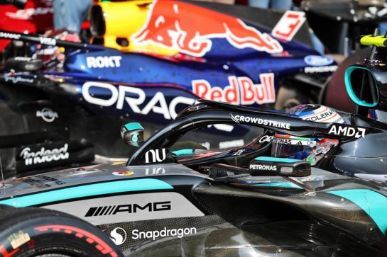 Pole sitter Andrea Kimi Antonelli (ITA) Mercedes AMG Formula One Team W17 in qualifying parc ferme.
18.07.2026. Formula 1 World Championship, Rd 10, Belgian Grand Prix, Spa Francorchamps, Belgium, Qualifying Day.
- www.xpbimages.com, EMail: requests@xpbimages.com © Copyright: Batchelor / XPB Images