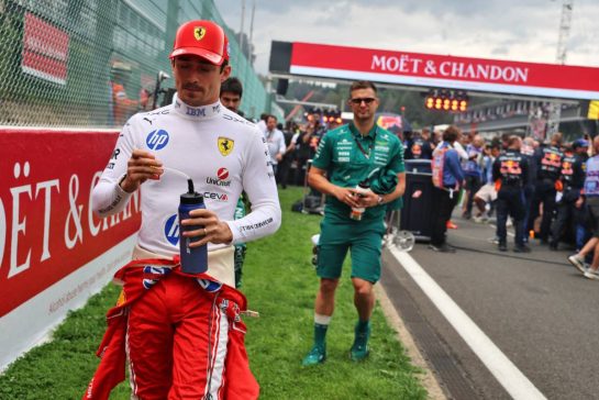 Charles Leclerc (MON) Scuderia Ferrari on the grid.
19.07.2026. Formula 1 World Championship, Rd 10, Belgian Grand Prix, Spa Francorchamps, Belgium, Race Day.
- www.xpbimages.com, EMail: requests@xpbimages.com © Copyright: Batchelor / XPB Images