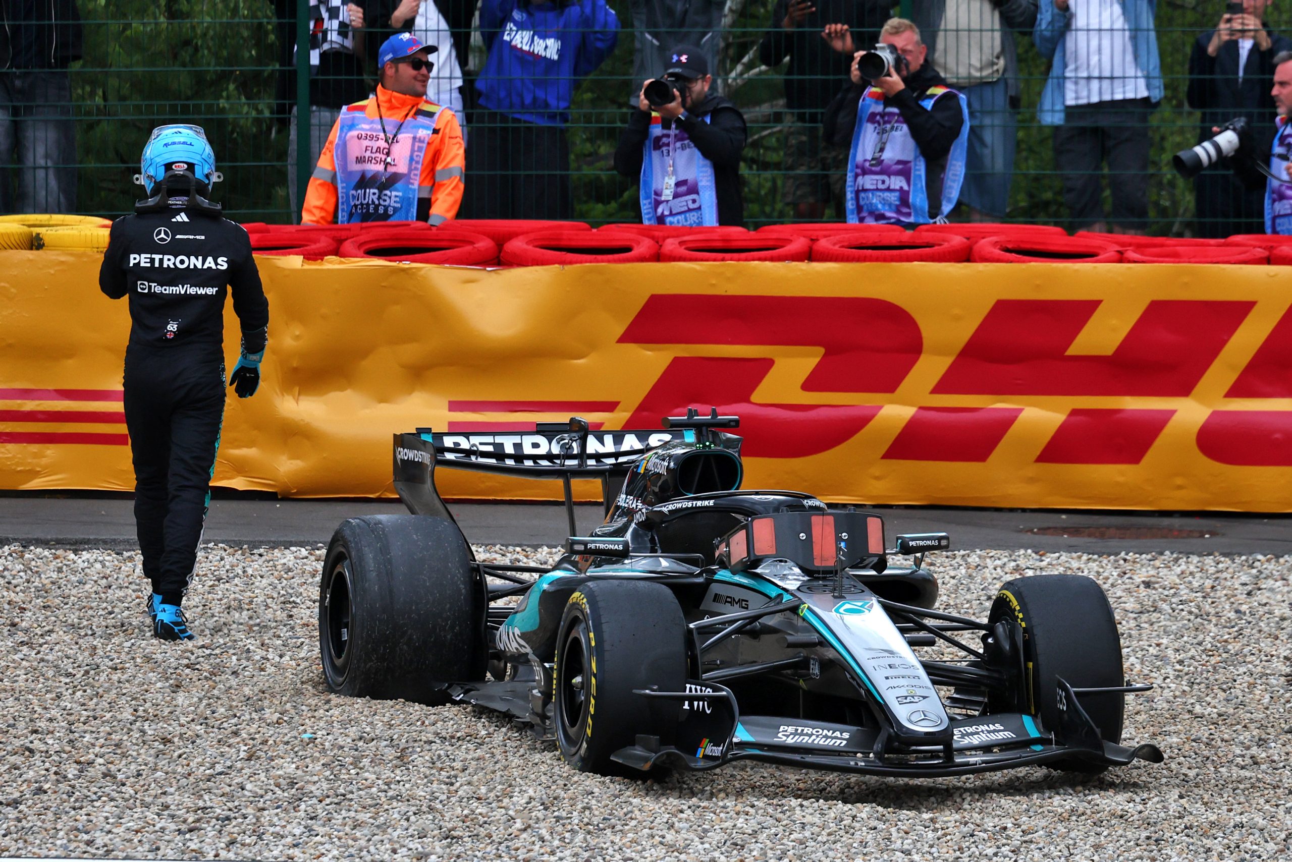 Russell ‘angry’ at Mercedes as dead battery leads to Spa disaster Russell ‘angry’ at Mercedes as dead battery leads to Spa disaster