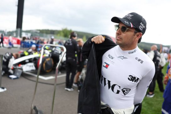 Sergio Perez (MEX) Cadillac Formula 1 Team on the grid.
19.07.2026. Formula 1 World Championship, Rd 10, Belgian Grand Prix, Spa Francorchamps, Belgium, Race Day.
- www.xpbimages.com, EMail: requests@xpbimages.com © Copyright: Bearne / XPB Images