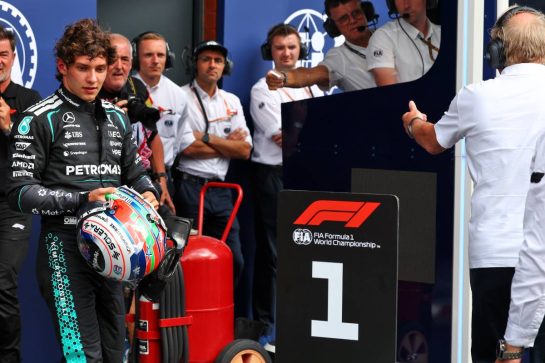 Race winner Andrea Kimi Antonelli (ITA) Mercedes AMG Formula One Team in parc ferme.
19.07.2026. Formula 1 World Championship, Rd 10, Belgian Grand Prix, Spa Francorchamps, Belgium, Race Day.
- www.xpbimages.com, EMail: requests@xpbimages.com © Copyright: Bearne / XPB Images