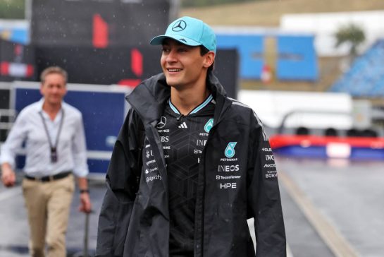 George Russell (GBR) Mercedes AMG Formula One Team.
23.07.2026. Formula 1 World Championship, Rd 11, Hungarian Grand Prix, Budapest, Hungary, Preparation Day.
- www.xpbimages.com, EMail: requests@xpbimages.com © Copyright: Moy / XPB Images