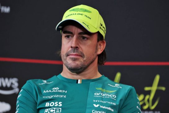 Fernando Alonso (ESP) Aston Martin F1 Team in the FIA Press Conference.
23.07.2026. Formula 1 World Championship, Rd 11, Hungarian Grand Prix, Budapest, Hungary, Preparation Day.
- www.xpbimages.com, EMail: requests@xpbimages.com © Copyright: Moy / XPB Images