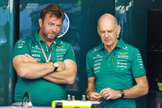 Adrian Newey (GBR) Aston Martin F1 Team, Team Principal (Right).
24.07.2026. Formula 1 World Championship, Rd 11, Hungarian Grand Prix, Budapest, Hungary, Practice Day.
- www.xpbimages.com, EMail: requests@xpbimages.com © Copyright: Charniaux / XPB Images