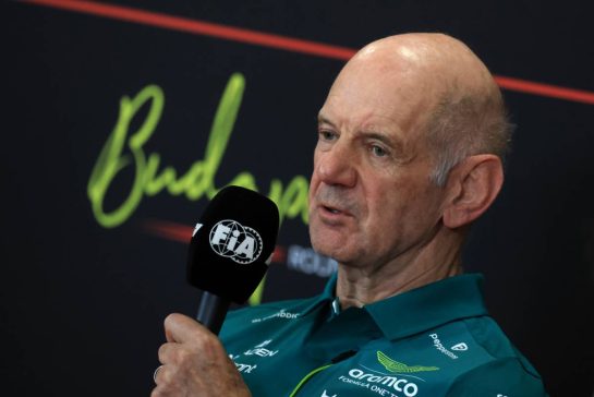Adrian Newey (GBR) Aston Martin F1 Team, Team Principal in the FIA Press Conference.
24.07.2026. Formula 1 World Championship, Rd 11, Hungarian Grand Prix, Budapest, Hungary, Practice Day.
- www.xpbimages.com, EMail: requests@xpbimages.com © Copyright: Moy / XPB Images